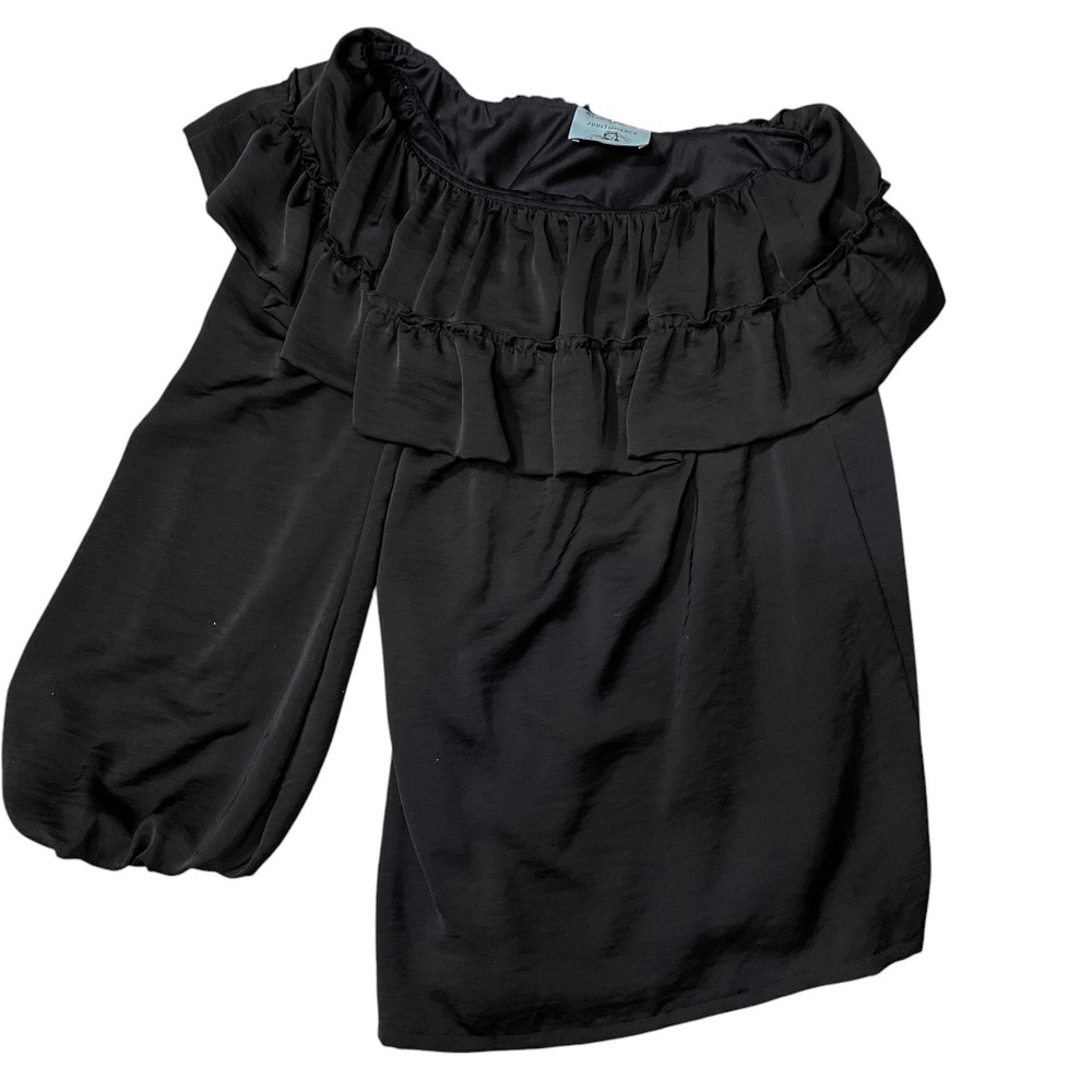 Judith March Black One Sleeve Womens Dress Shirt (size tag missing)